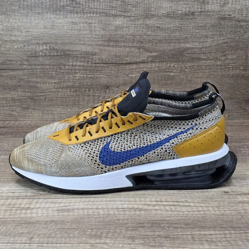 Nike Air Max Flyknit Racer Men's Size 13 Elemental Gold Running Shoes FD2764-700